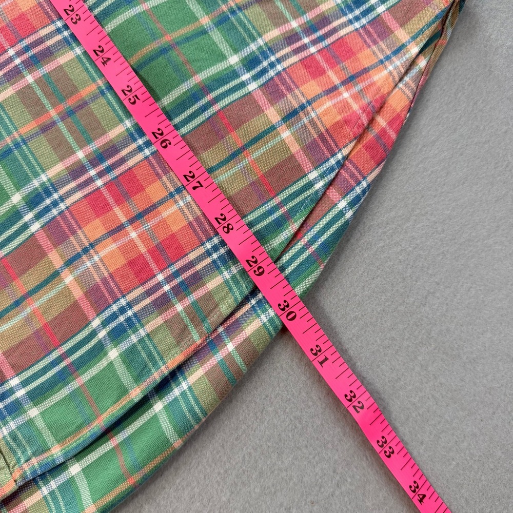 Ralph Lauren Button Down Mens XL Green Red Plaid Custom Fit Classic Preppy - Picture 4 of 10